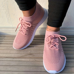 Women's Mesh Breathable Running Shoes Lightweight Low Top Sneakers