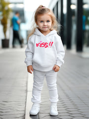 KISS Print Hoodies Pants Set for Girls Boys Spring Fall Sports