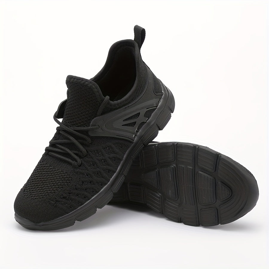 Solid Mesh Athletic Running Shoes Soft Sole Lightweight Sneakers
