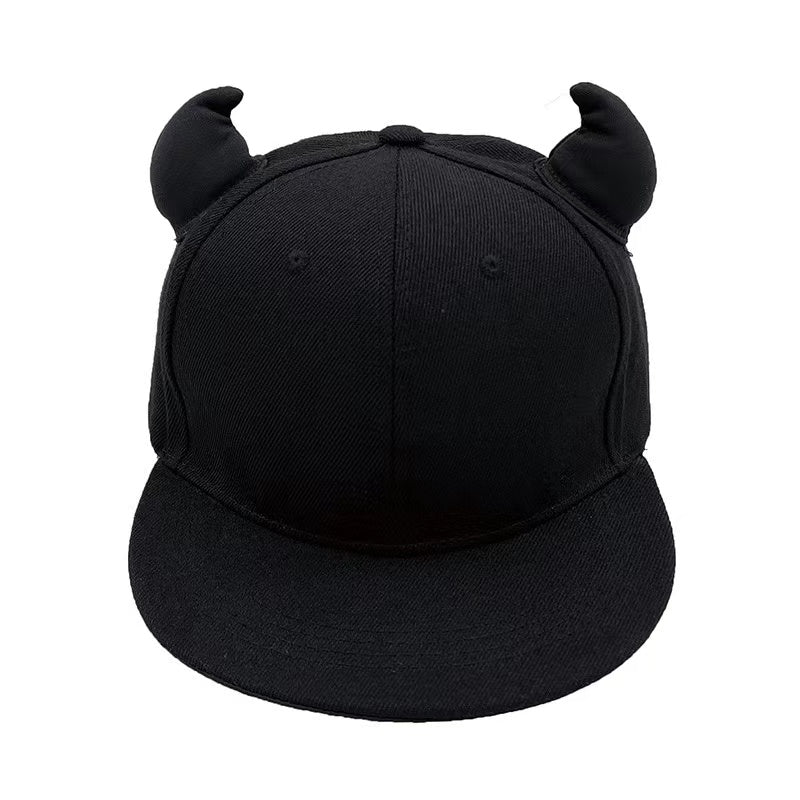 Devil Horn Decoration Baseball Hat Lightweight Adjustable Sports Cap