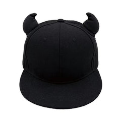 Devil Horn Decoration Baseball Hat Lightweight Adjustable Sports Cap