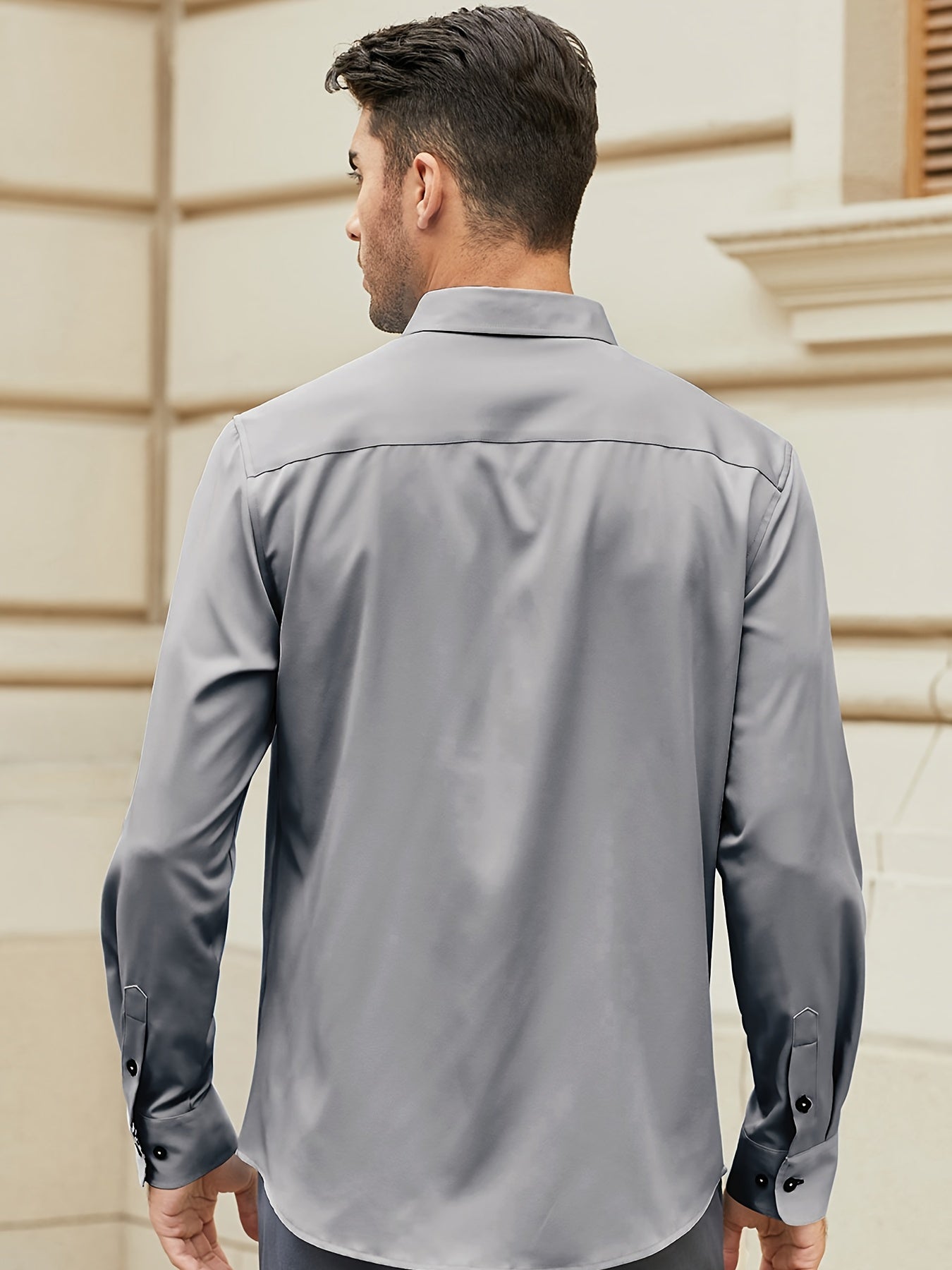 Men's Casual Button Up Long Sleeve Shirt