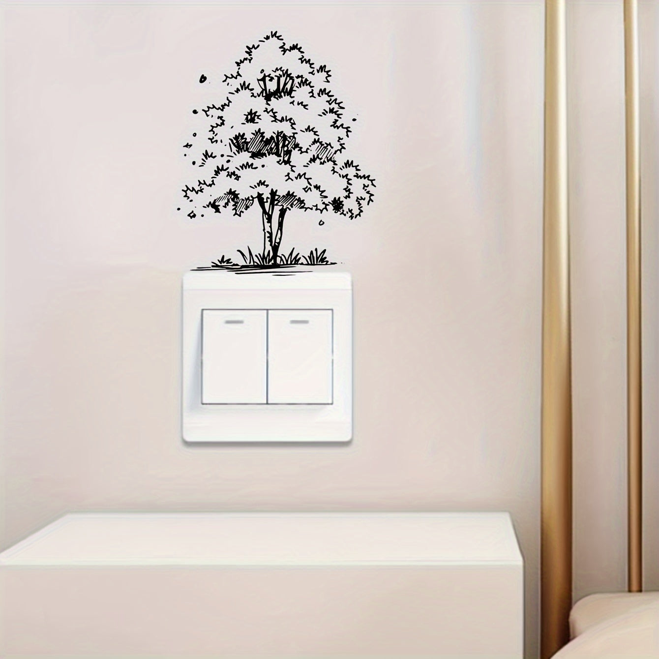 Tree Cartoon Decorative Switch Sticker Wall Decal