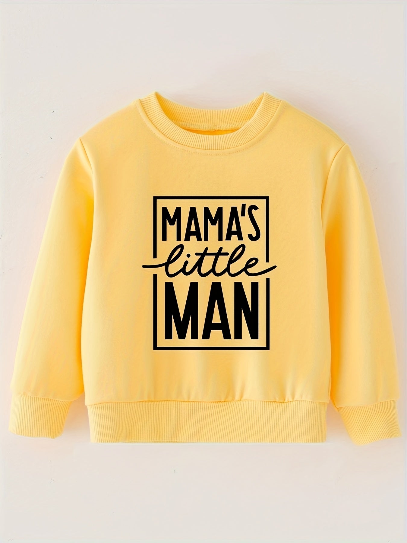 Mama's Little Man Baby Sweatshirt Spring Autumn Long Sleeve Sports Top