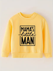 Mama's Little Man Baby Sweatshirt Spring Autumn Long Sleeve Sports Top