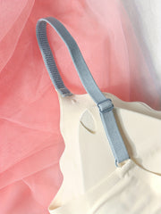 Scallop Trim Wireless Push Up Bra Women's Lingerie