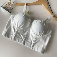 Solid Corset Bra Push Up Slimming T Shirt Bra Women's Underwear