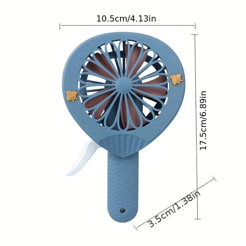 Mini Handheld Fan Portable Hand Pressure Fan Without Handle Cooling Cartoon Fan
