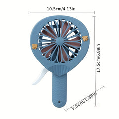 Mini Handheld Fan Portable Hand Pressure Fan Without Handle Cooling Cartoon Fan