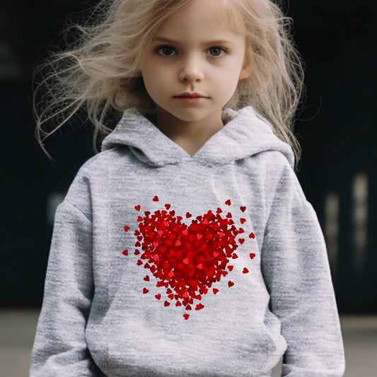 Girls Heart Graphic 2pcs Activewear Set Spring Fall Sports