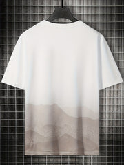 Desert Pattern Men's Casual Round Neck T-shirt