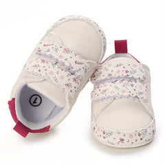 Flower Pattern Sneakers for Baby Girls