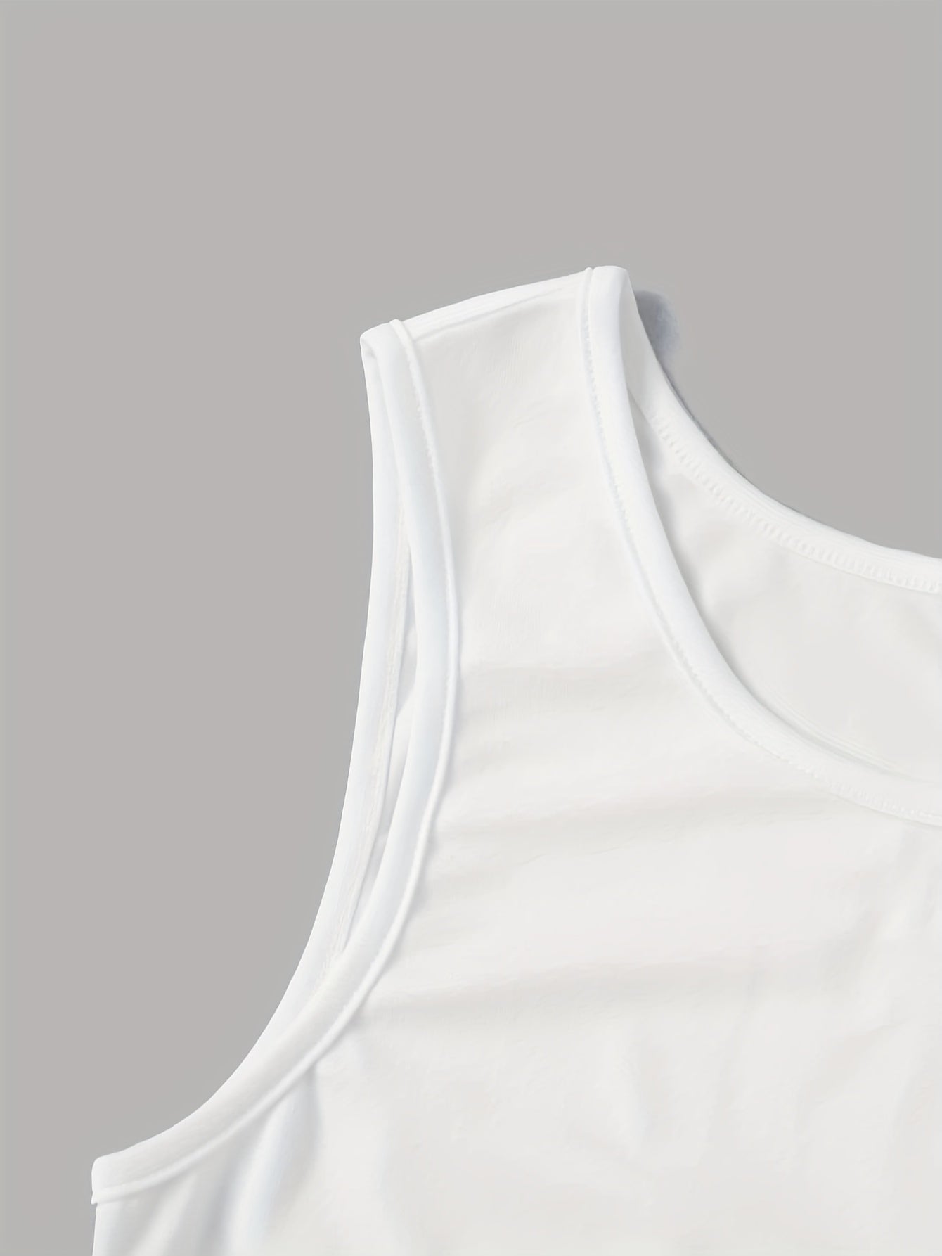 Staring Eye Crop Tank Top Sleeveless Summer Loose Sports Top