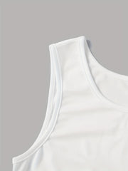 Staring Eye Crop Tank Top Sleeveless Summer Loose Sports Top