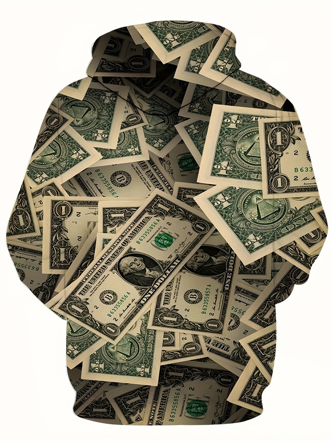 3D Print Money Hoodie for Men
