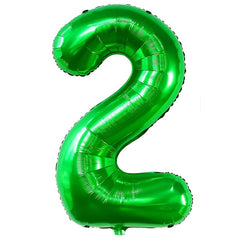 Dark Green Number Balloon 40 Foil Jungle Birthday Party Decor