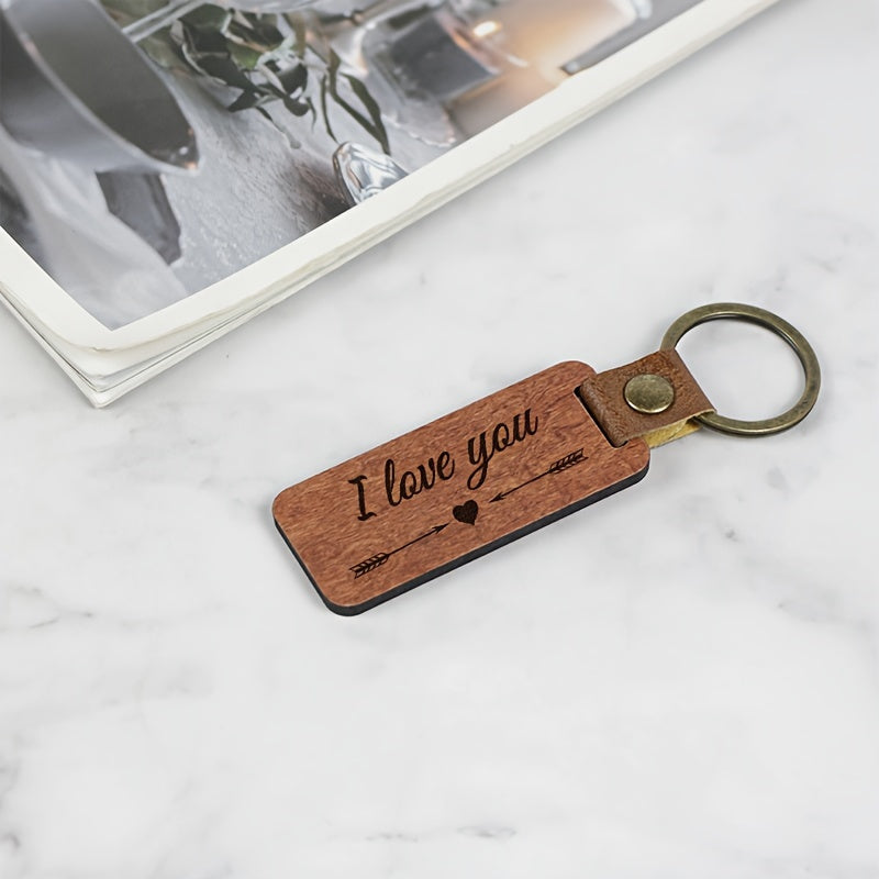 Pear Wood Pure Wood Keychain Retro Key Chain Bag Purse Pendant