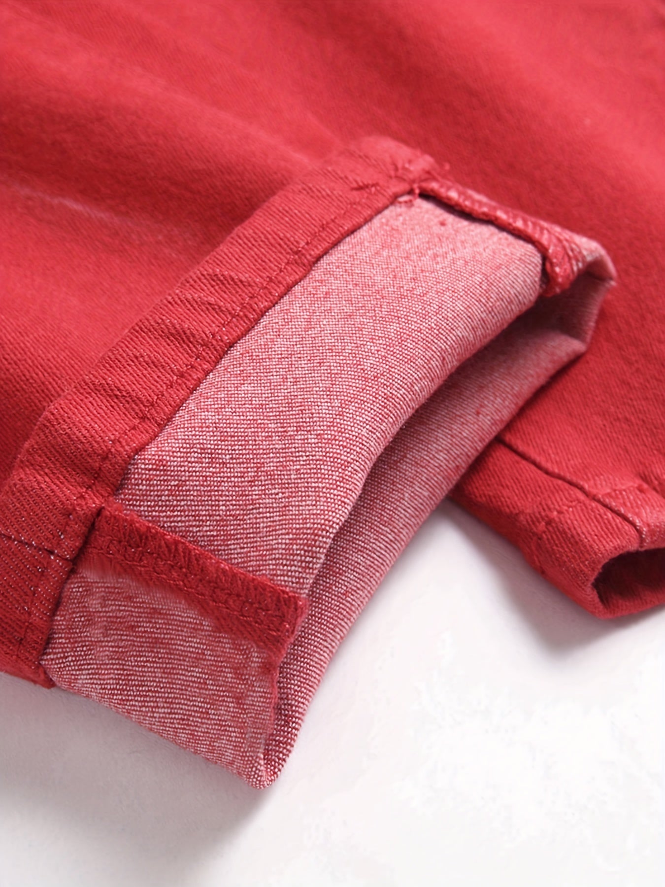 Slim Fit Denim Jeans Mens Solid Washed Pants Spring Summer