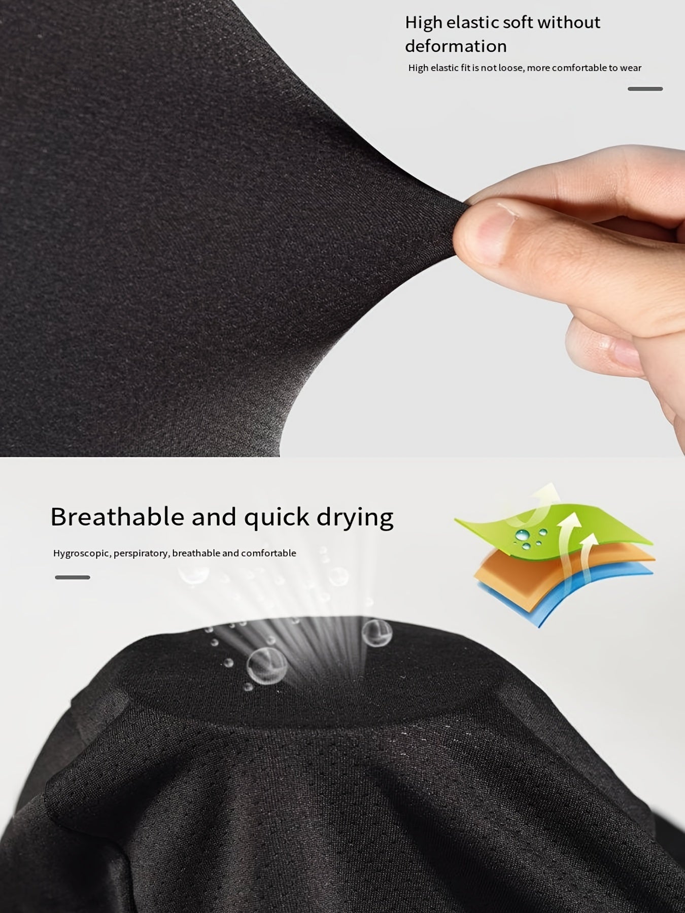 3pcs Men's Compression Cycling Shorts 3D Gel Padded Pants