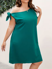 Casual Dress Womens Solid Bow Minidress