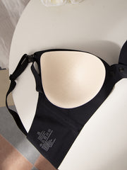 Front Buckle Wireless Push-Up Bra, Comfy & Breathable Women's Lingerie