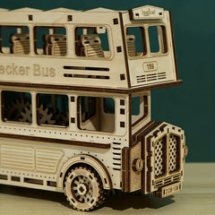 Educational 3D Wooden Puzzle Toy Double Decker Bus