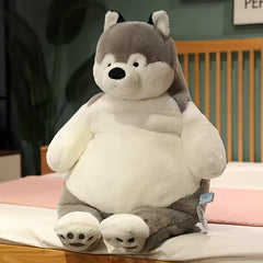 Siberian Husky Plush Pillow Cartoon Dog Plush Doll Soft Throw Pillow