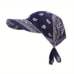 Paisley Print Head Scarf Hat Bandana Cap Vintage Turban Outdoor Sun Hat