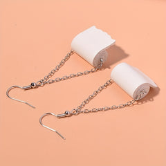 Toilet Roll Paper Pattern Earrings for Kids