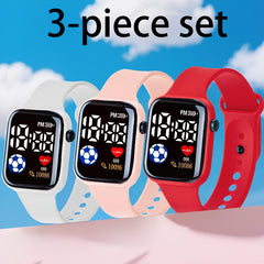 3pcs Student Sports Electronic Watch - LED Display - Lightweight