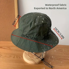 Summer Waterproof Bucket Hat Quick Drying Sunshade Breathable Hat