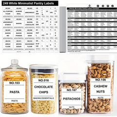 Minimalist Pantry Labels for Food Containers