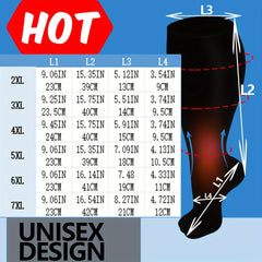 Copper Compression Socks 15-20 mmHg Extra Wide Calf Knee High