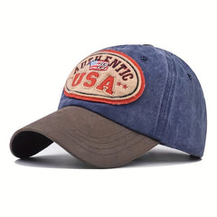 Vintage Letter Embroidered Baseball Cap Outdoor Sun Cap