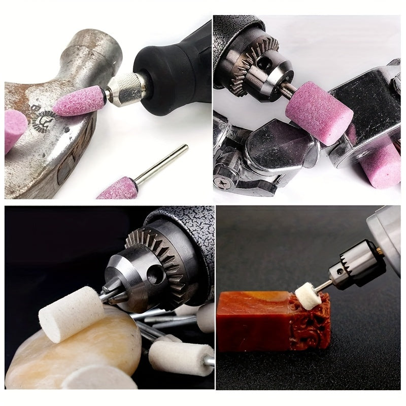 100pcs Assorted Shape Polishing Bits Buffing Wheel Drill Accessories