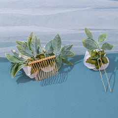 2 Pcs Bridal Flower Hair Comb Wedding Hairpin Decoration