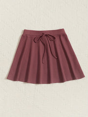 Girls Plaid Print Pleated Skirt Short Length Preppy Style