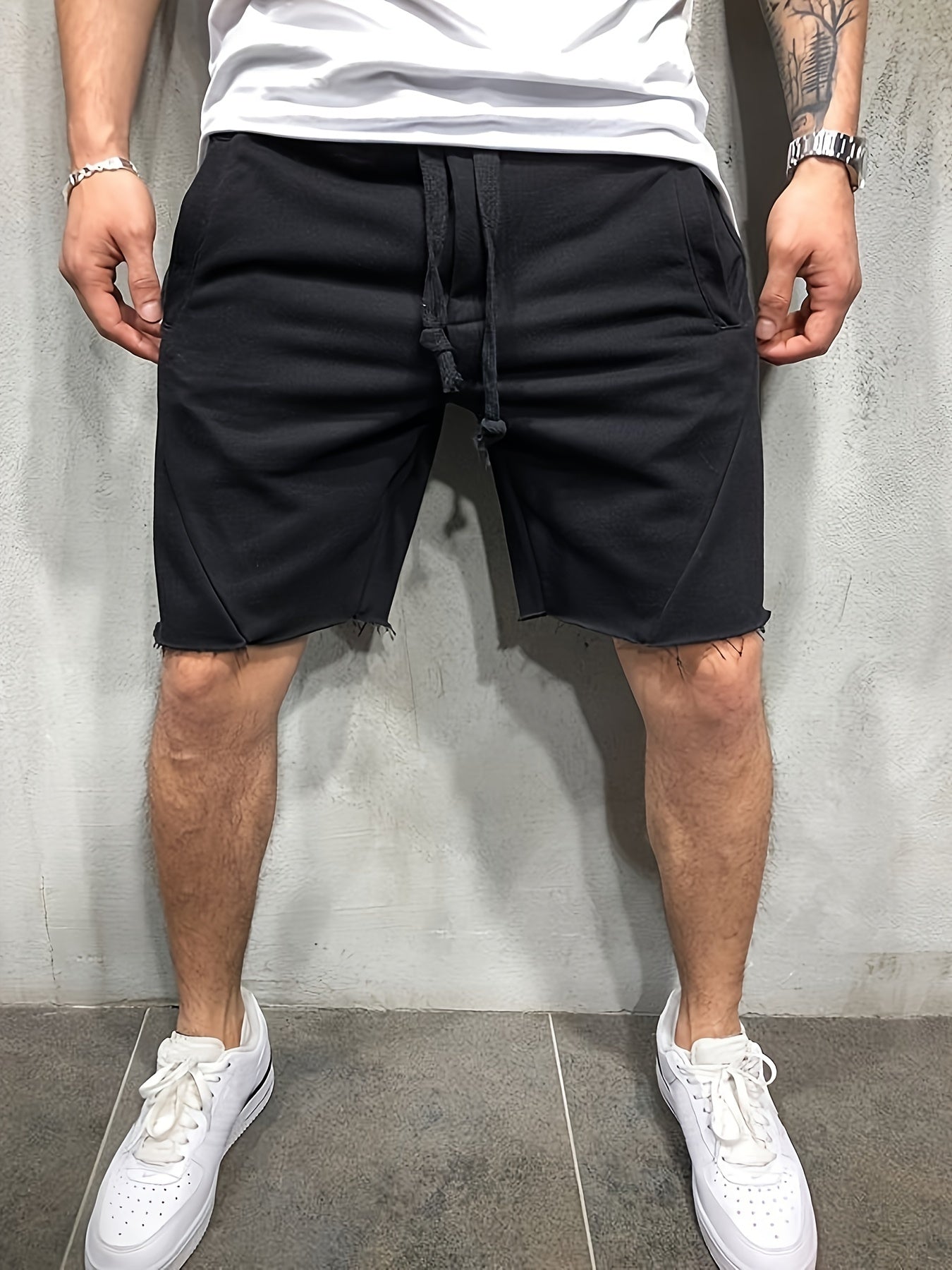 Men's Outdoor Active Drawstring Shorts with Pockets