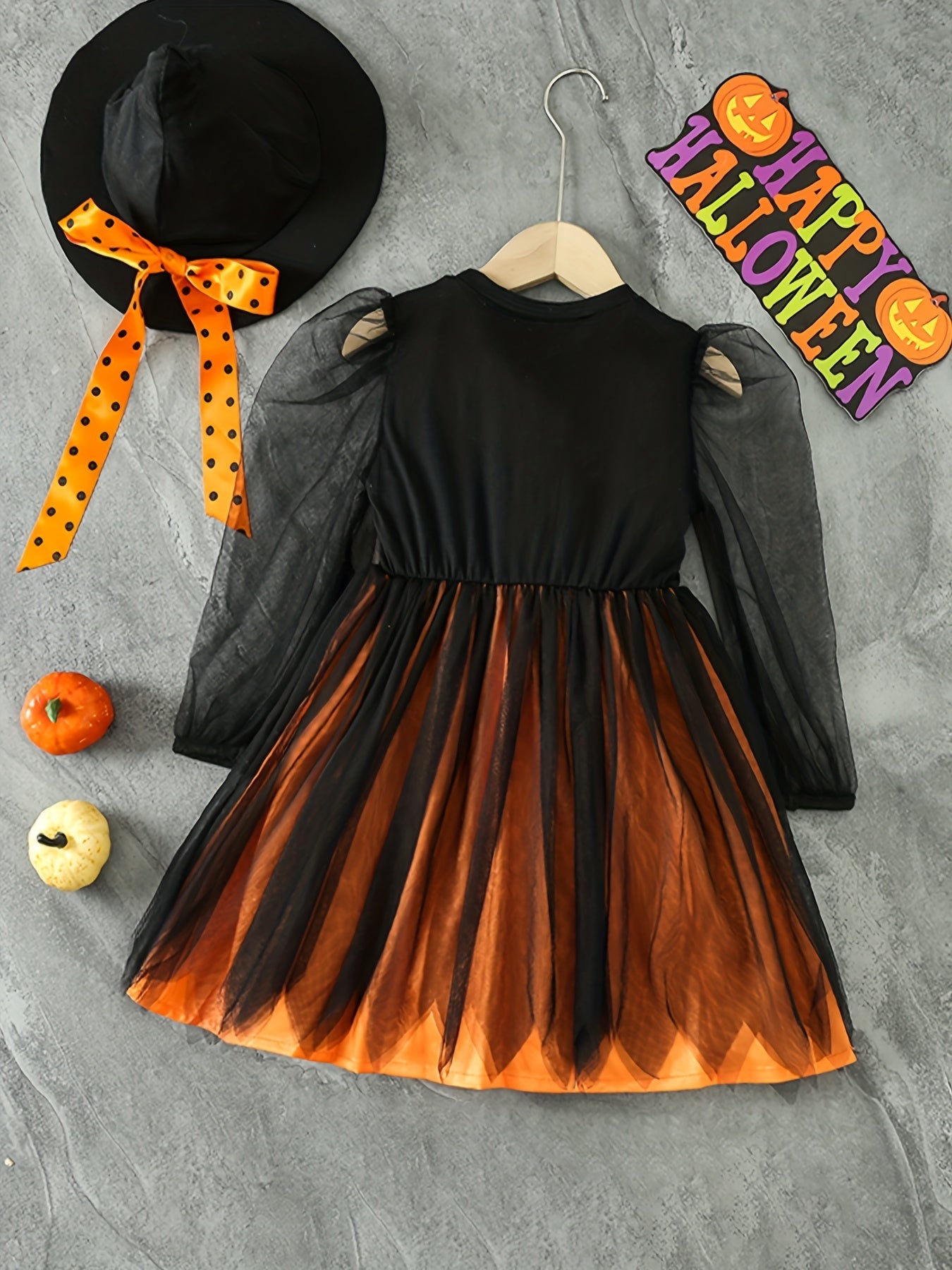 Girls Witch Dress Costume Little Girls Witch Cosplay Costume Tutu Skirt