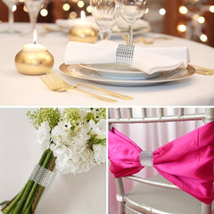 Rhinestone Napkin Rings 20pcs Cast Iron Polished Metal Hollow Christmas Decor