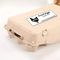 60pcs Egg Paper Box Date Label Self adhesive Label