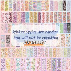 Laser Flash Sticker Set Waterproof DIY Cartoon Stickers