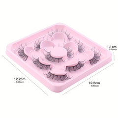 5 Pairs Faux Mink Lashes DD Curl Natural Volume False Eyelashes