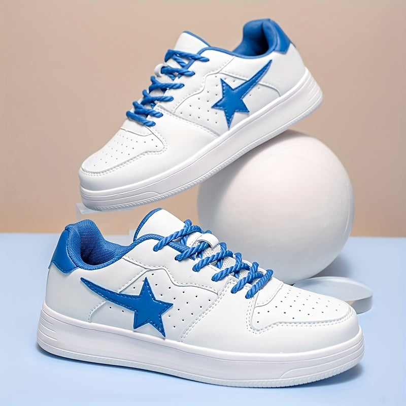 Men's Star Pattern Skate Shoes Non Slip Sneakers