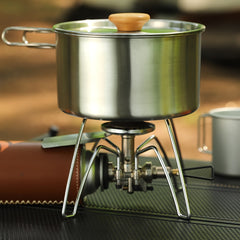 3pcs Outdoor Stainless Steel Cookware Set for Camping
