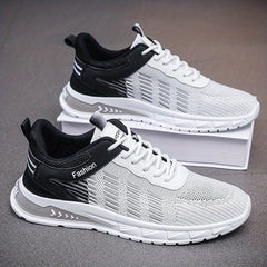 Men's Lace up Sneakers Odor Resistant Athletic Shoes
