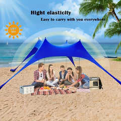 Extra Large Beach Tent Sun Shelter with UPF50 Protection