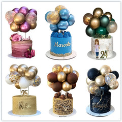 Colorful Balloon Cake Topper for Wedding Birthday Party