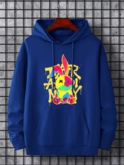 Men's Graffiti Bunny Graphic Hoodie Breathable Hooded Sweatshirt