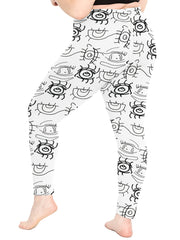 Women's Plus Abstract Print High Rise Stretchy Gym Yoga Pants